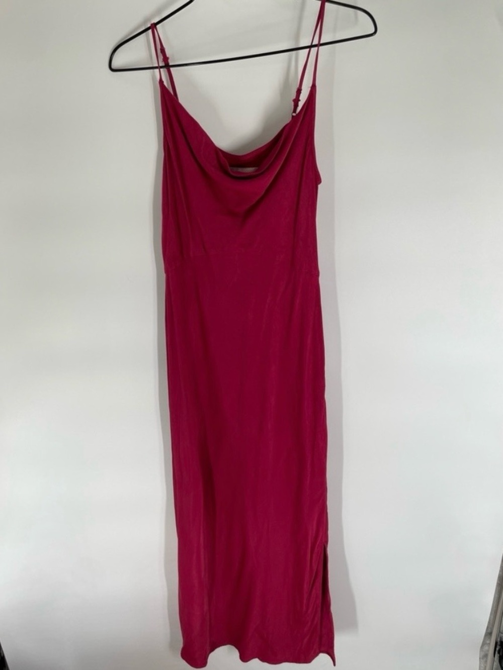 Anthropologie Fuchsia Slip Maxi Dress with Adjustable Straps - Picture 3 of 3